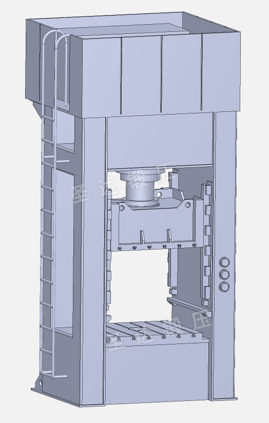 框架式液壓機(jī)3D圖